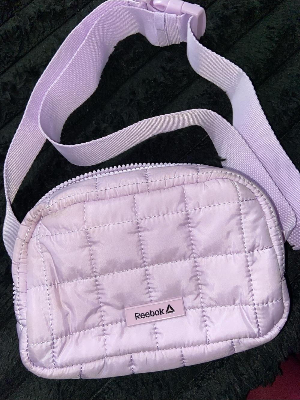 Reebok Quilted Pale Lavender Crossbody Bag